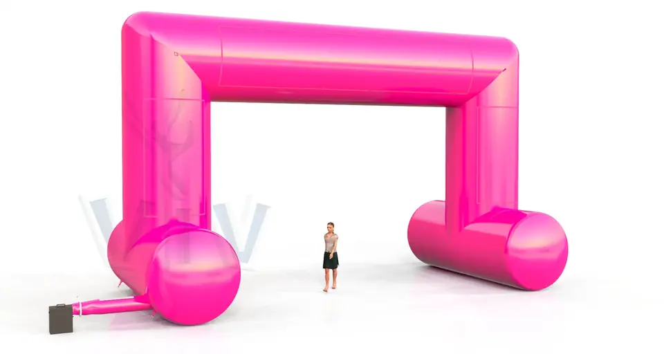 Rectangular self - standing gate 10 m commercial promotional inflatable gate