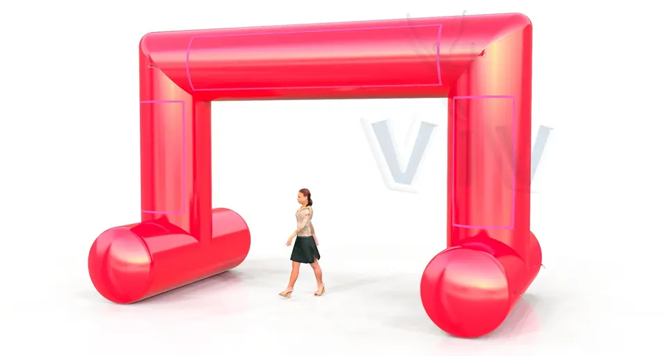 Rectangular self - standing gate 6 m commercial promotional inflatable gate