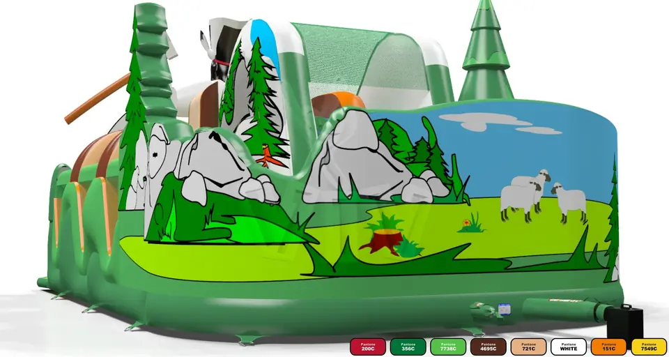 Birgand's Adrenaline commercial inflatable obstacle course