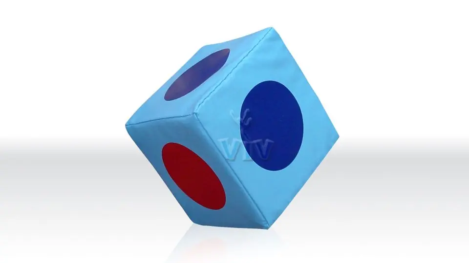 Cube 0.25 m foam soft play element for dry indoor play areas