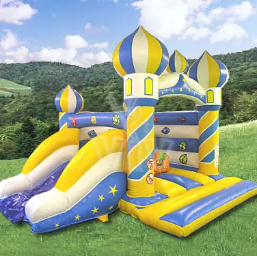 Alladin open-top inflatable castle with slide